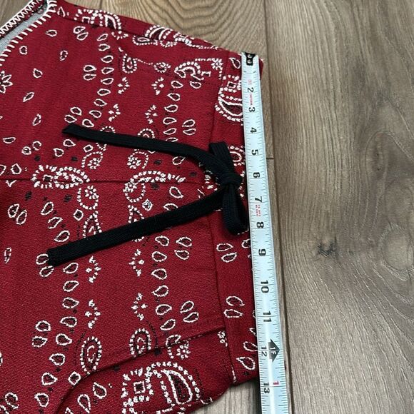 Sharon Fonseca Michele Shorts Mid Rise Red Paisley Size Small‎ - Picture 6 of 10